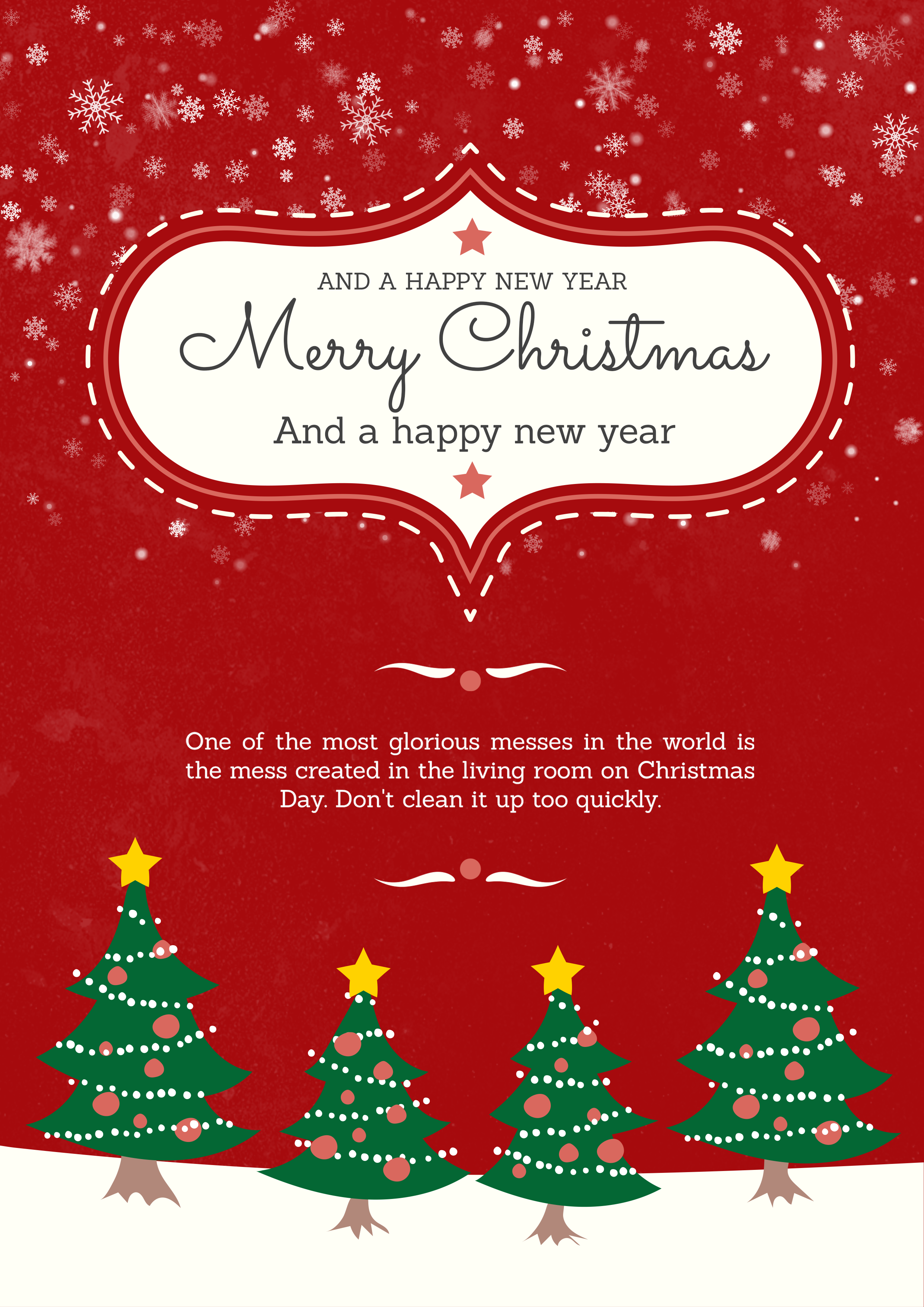 Printable Christmas Card from Pop Printables TZ