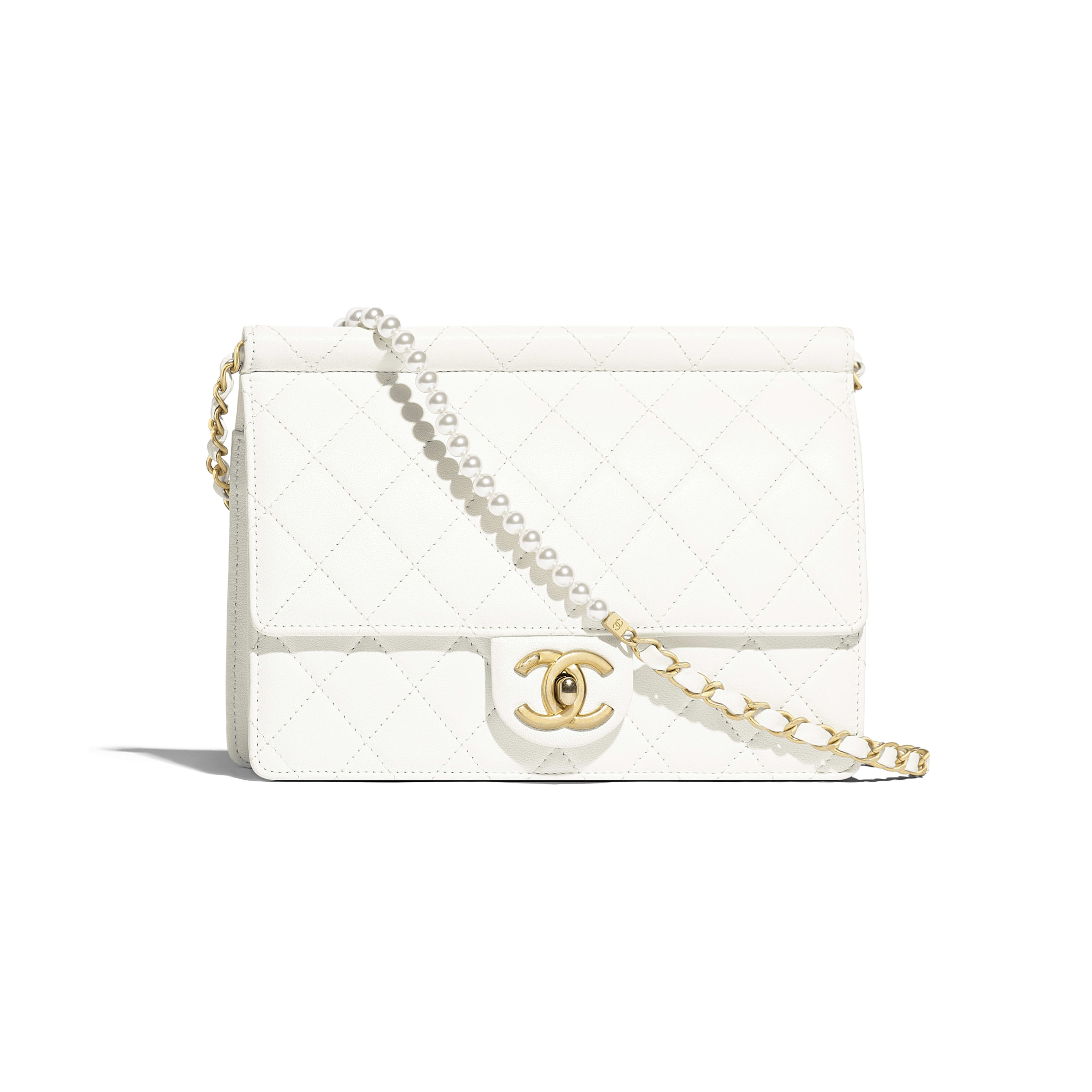 Chanel white flap bag