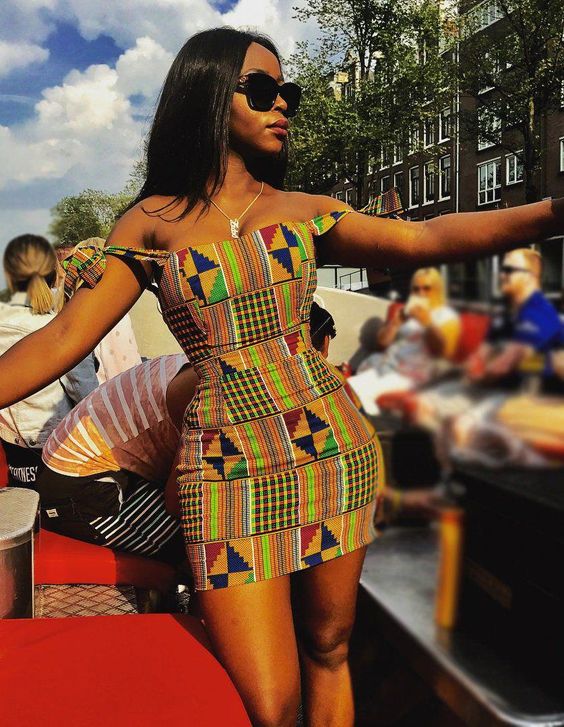 kente african print dress