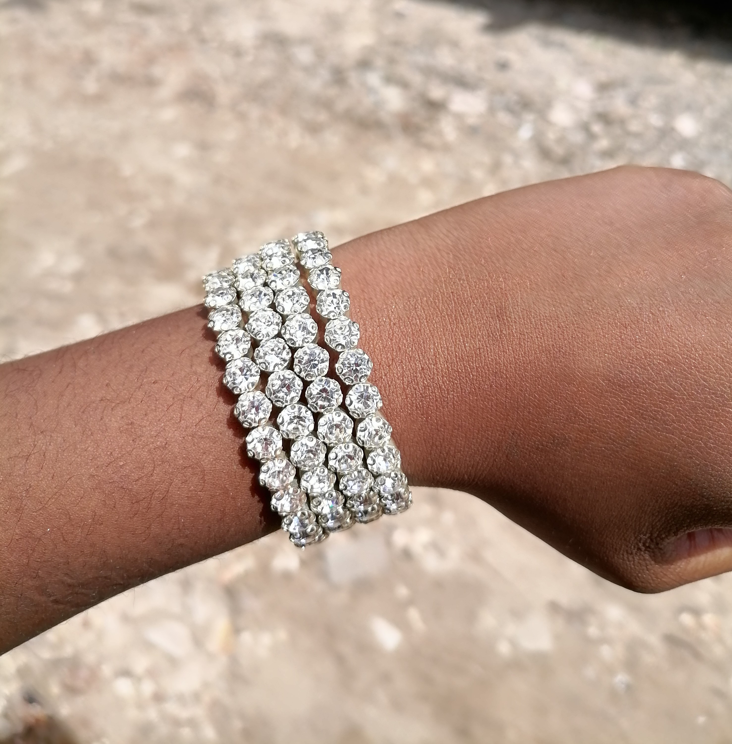 cubic zirconia diamond costume jewellery bracelet