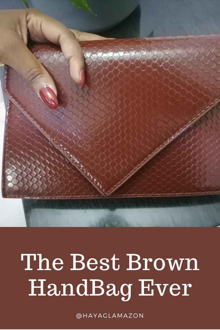 brown flap bag