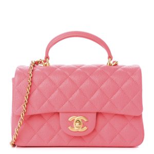 mini with top handle in pink