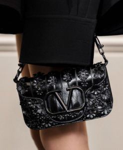 Valentino AW24 Collection Bag in all black leather 
