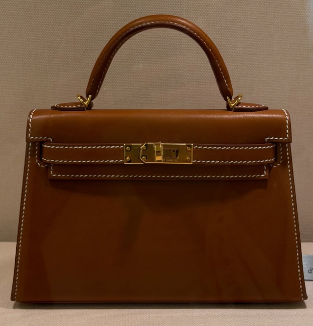 Hermes Mini Kelly II Fauve Barenia